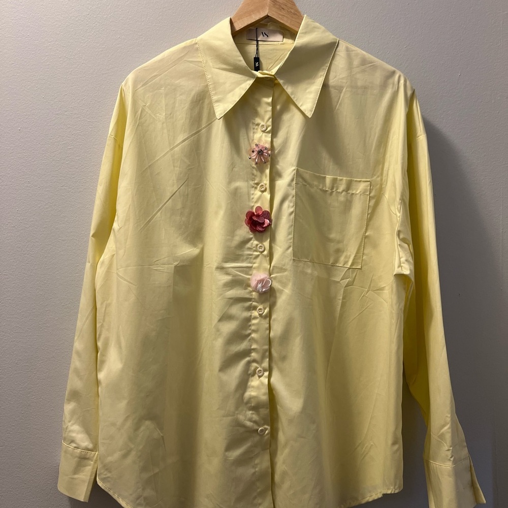 Yellow Button-Up Shirt - Picture 6 of 7